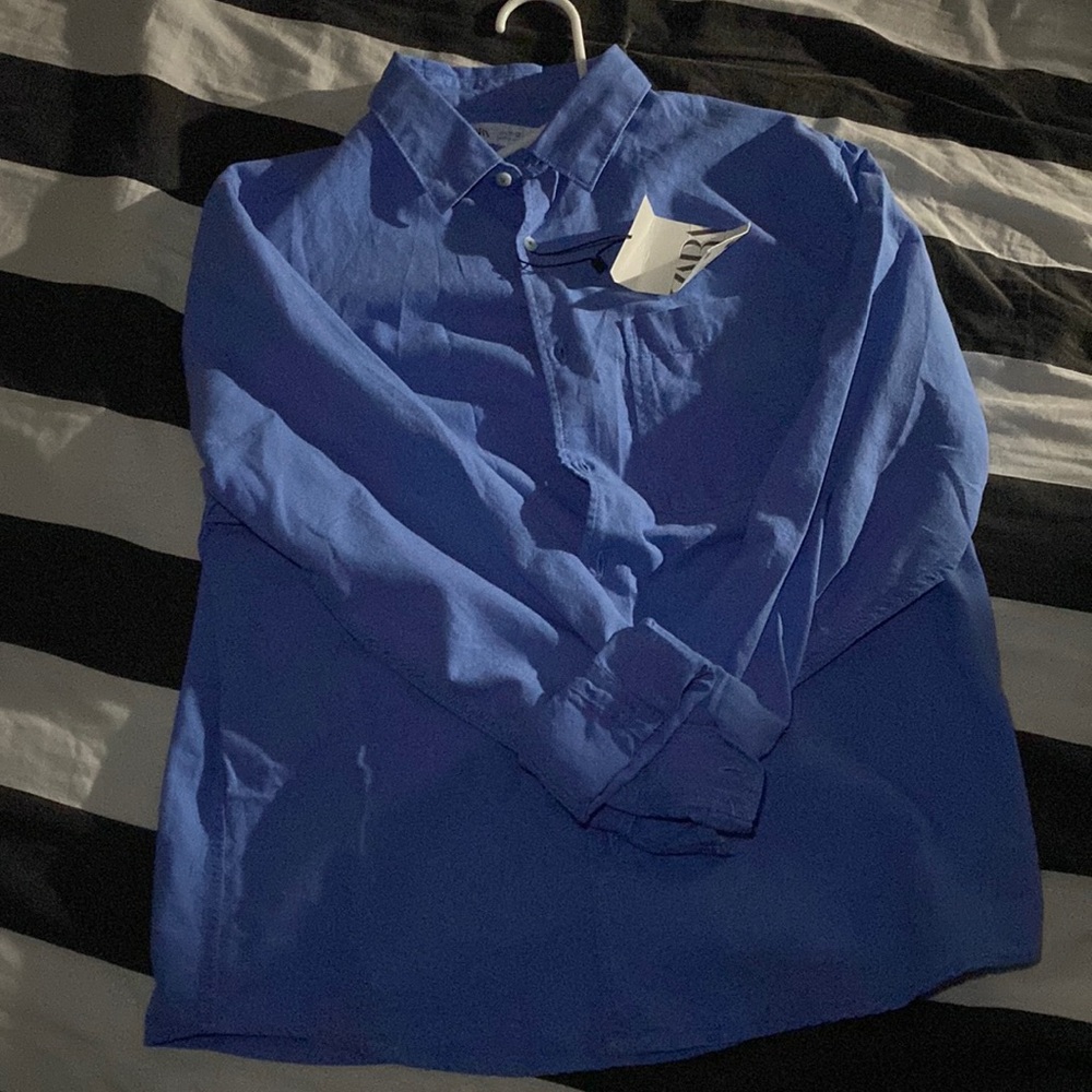 Blue zara button down